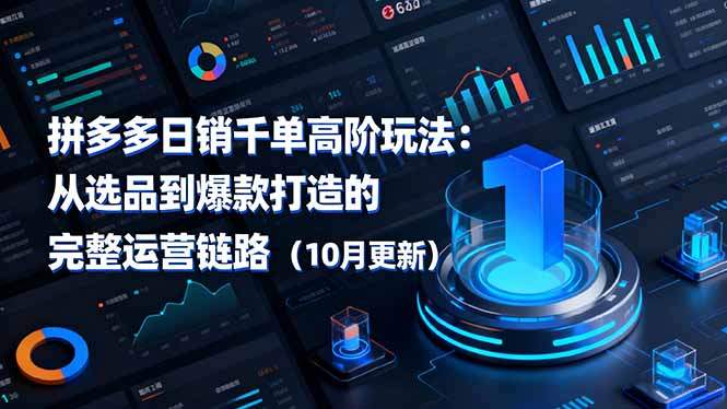 拼多多日销千单高阶玩法：从选品到爆款打造的完整运营链路(10月更新-樵渔匹