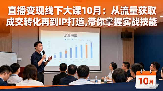 直播变现线下大课10月:从流量获取到成交转化再到IP打造,带你掌握实战技能-樵渔匹