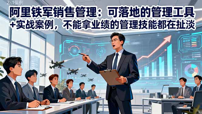 阿里铁军销售管理：可落地的管理工具+实战案例，不能拿业绩的管理都在扯淡-樵渔匹