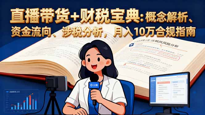 直播带货+财税宝典:概念解析、资金流向、涉税分析,月入10万合规指南-樵渔匹