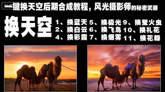 一键换天空后期合成教程,风光摄影师的秘密武器-樵渔匹