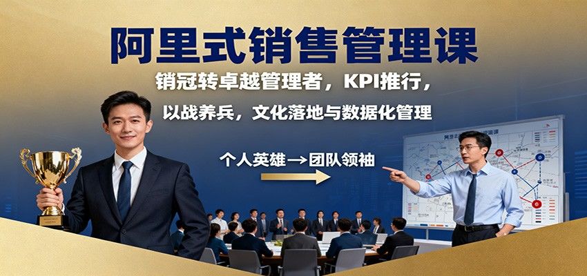 阿里式销售管理课：销冠转卓越管理者，KPI 推行，以战养兵，文化落地与数据化管理-樵渔匹