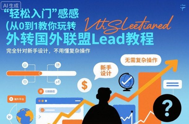 国外联盟賺美刀项目,从0到1教你玩转国外联盟Lead教程,纯新手可操作性100%-樵渔匹