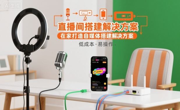 直播间搭建解决方案,在家打造自媒体搭建解决方案-樵渔匹