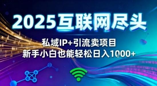 2025网创尽头王炸项目!私域IP+精准引流,新手小白在家躺賺日入1k,零经验也能上手【揭秘】-樵渔匹