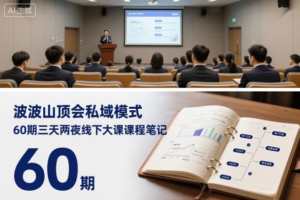 波波山顶会私域模式60期三天两夜线下大课课程笔记(文档)-樵渔匹