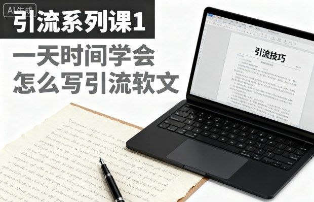 引流系列课1,一天时间学会怎么写引流软文-樵渔匹