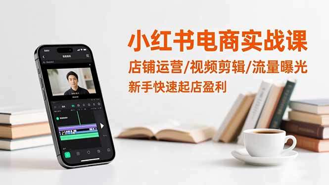 小红书电商实战课：店铺运营/视频剪辑/流量曝光，新手快速起店盈利-樵渔匹