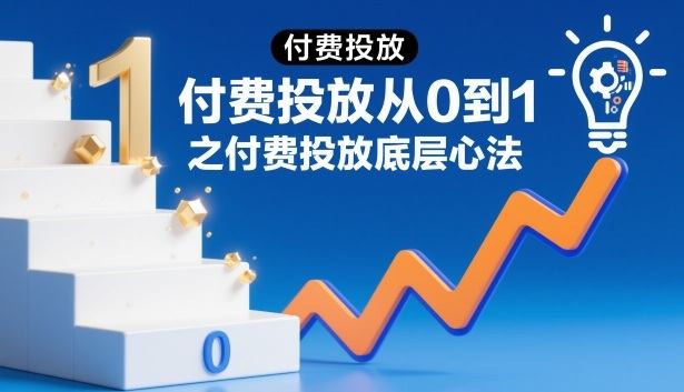 付费投放从0到1之付费投放底层心法-樵渔匹