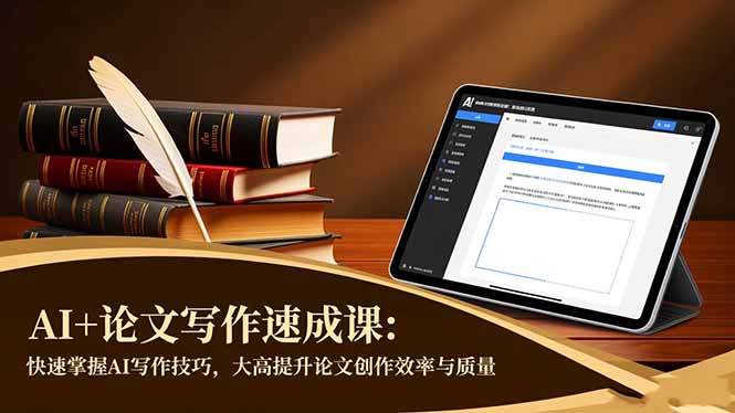 AI+论文写作速成课：快速掌握AI写作技巧，大幅提升论文创作效率与质量-樵渔匹