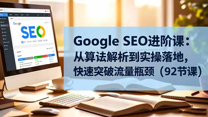 Google SEO进阶课：从算法解析到实操落地，快速突破流量瓶颈(92节课-樵渔匹