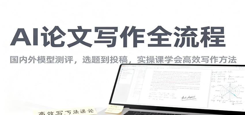 AI论文写作全流程，国内外模型测评，选题到投稿，实操课学高效写作方法-樵渔匹