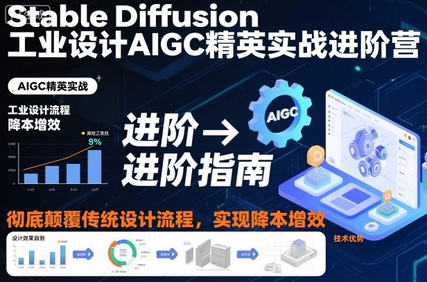 Stable Diffusion工业设计AIGC精英实战进阶营,彻底颠覆传统设计流程,实现降本增效-樵渔匹