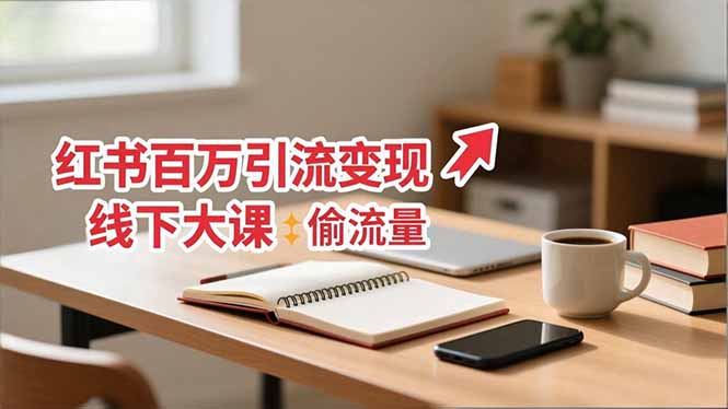 小红书百万引流变现-11月线下大课：分享从0到百万引流路径，手把手教偷流量、拿结果-樵渔匹