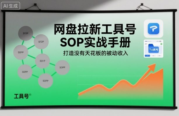 网盘拉新工具号SOP实战手册，打造没有天花板的被动收入-樵渔匹