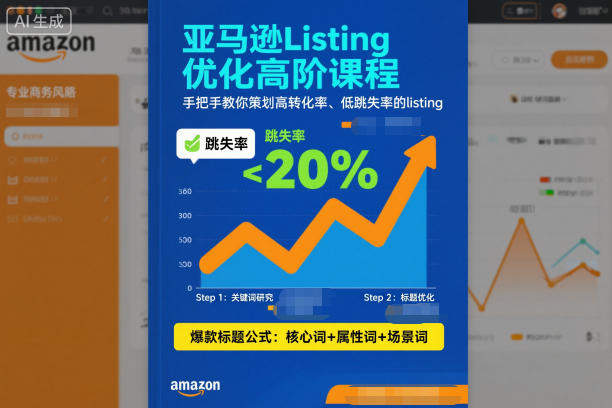 亚马逊Listing优化高阶课程,手把手教你策划高转化率、低跳失率的listing-樵渔匹