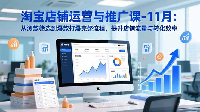 淘宝店铺运营与推广课-11月:从测款筛选到爆款打爆完整流程,提升店铺流量与转化效率-樵渔匹