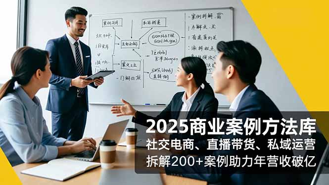 2025商业案例方法库,社交电商、直播带货、私域运营,拆解200+案例助力年营收破亿-樵渔匹