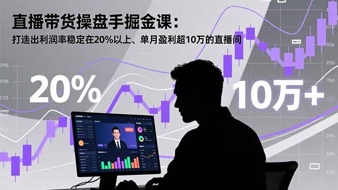 直播带货操盘手掘金课:打造出利润率稳定在20%以上、单月盈利超10万的直播间-樵渔匹