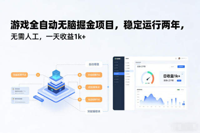 游戏全自动无脑掘金项目，稳定运行两年，无需人工，一天收益1k+【揭秘】-樵渔匹