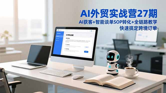 AI外贸实战营27期，AI获客+智能谈单+SOP转化+全链路教学，快速搞定跨境订单-樵渔匹