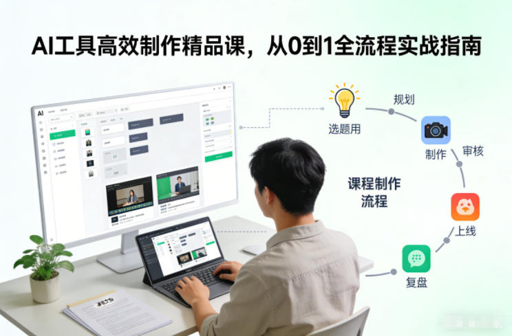 AI工具高效制作精品课，从0到1全流程实战指南-樵渔匹
