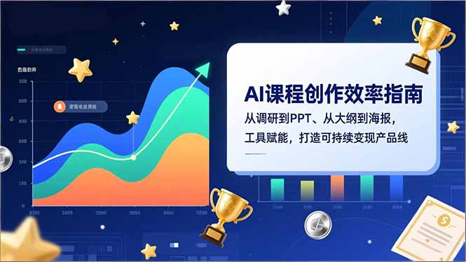 AI课程创作效率指南，从调研到PPT、从大纲到海报，工具赋能，打造可持续变现产品线-樵渔匹