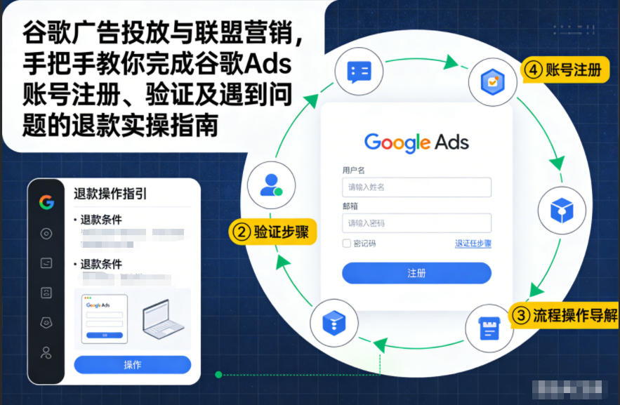 谷歌广告投放与联盟营销，手把手教你完成谷歌Ads账号注册、验证及遇到问题的退款实操指南-樵渔匹