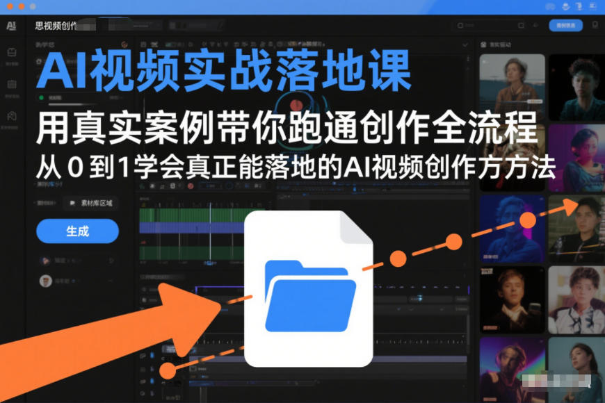 AI视频实战落地课，用真实案例带你跑通创作全流程，从0到1学会真正能落地的AI视频创作方法-樵渔匹
