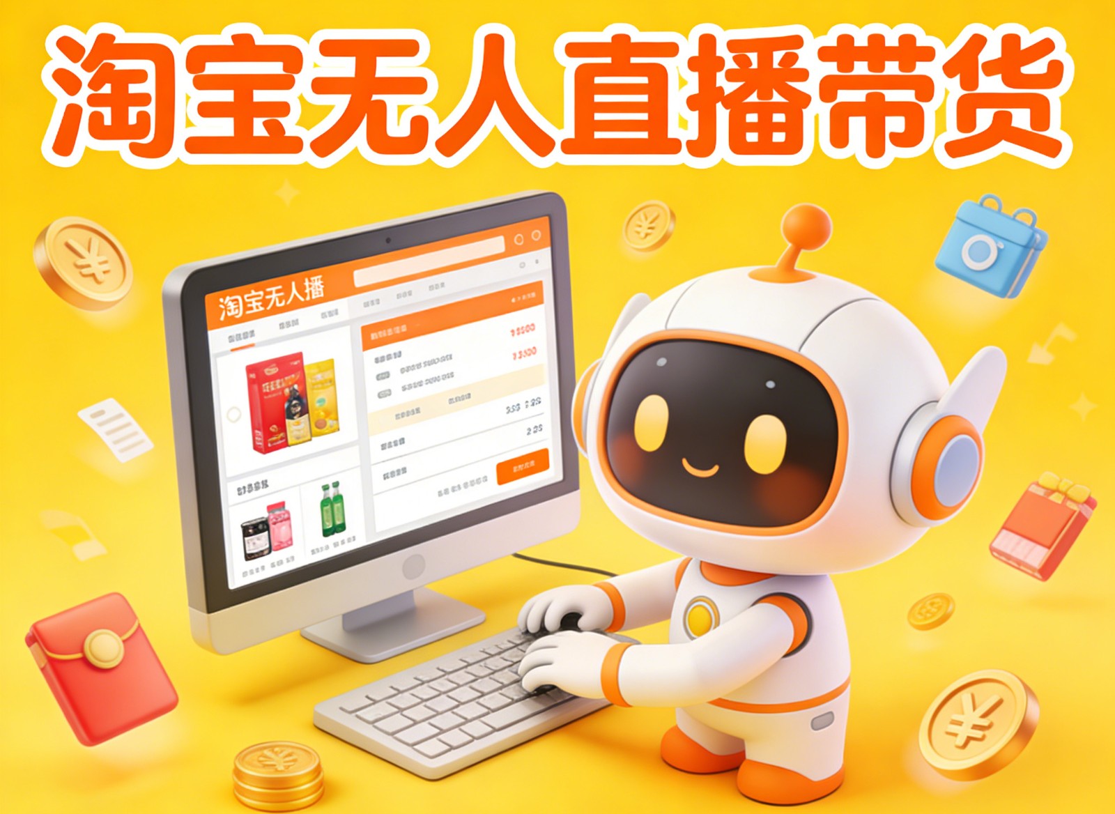 淘宝无人直播带货，24小时自动卖货，月佣金1W+，不违规不封号，不用露脸-樵渔匹