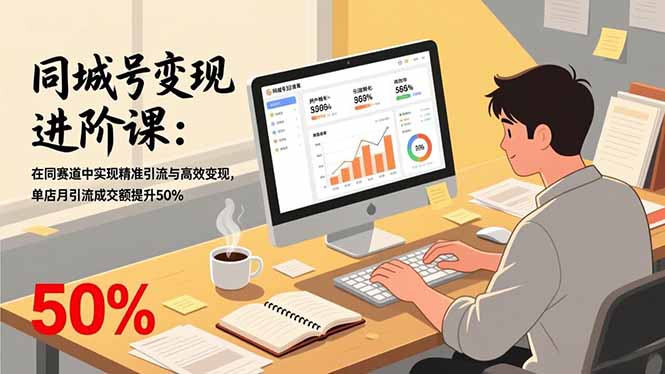 同城号变现进阶课：在同城赛道中实现精准引流与高效变现，单店月引流成交额提升50%-樵渔匹