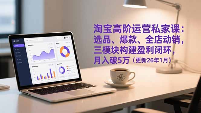 淘宝高阶运营私家课：选品、爆款、全店动销，三模块构建盈利闭环，月入破5万(更新26年1月-樵渔匹