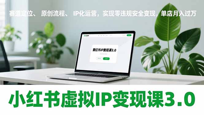 小红书虚拟IP变现课3.0，赛道定位、原创流程、IP化运营，实现零违规安全变现，单店月入过万-樵渔匹