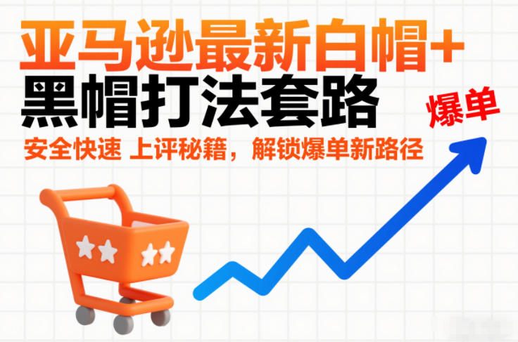 亚马逊最新白帽+黑帽打法套路，安全快速上评秘籍，解锁爆单新路径-樵渔匹