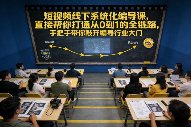 短视频线下系统化编导课，直接帮你打通从0到1的全链路，手把手带你敲开编导行业大门-樵渔匹