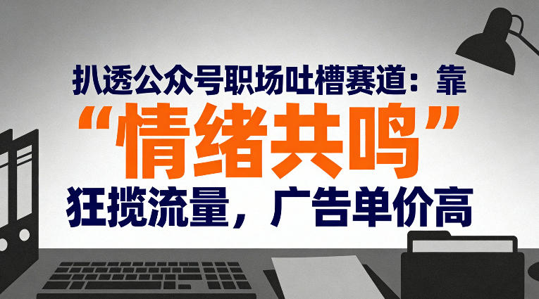 扒透公众号职场吐槽赛道：靠“情绪共鸣”狂揽流量，广告单价高-樵渔匹