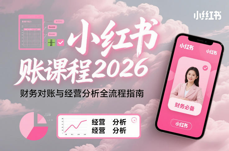 小红书对账课程2026，财务对账与经营分析全流程指南-樵渔匹