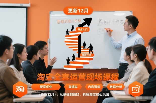 淘宝全套运营现场课程(更新26年1月)，从基础到高阶，拆解淘宝核心玩法-樵渔匹