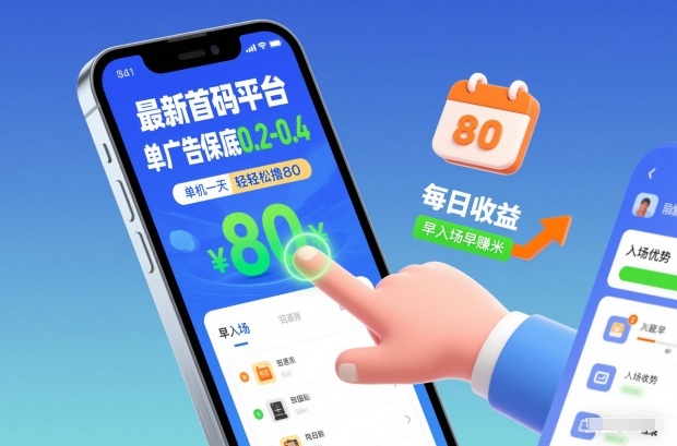 最新首码平台，单广告保底0.2-0.4，单机一天轻松撸80，早入场早賺米【揭秘】-樵渔匹