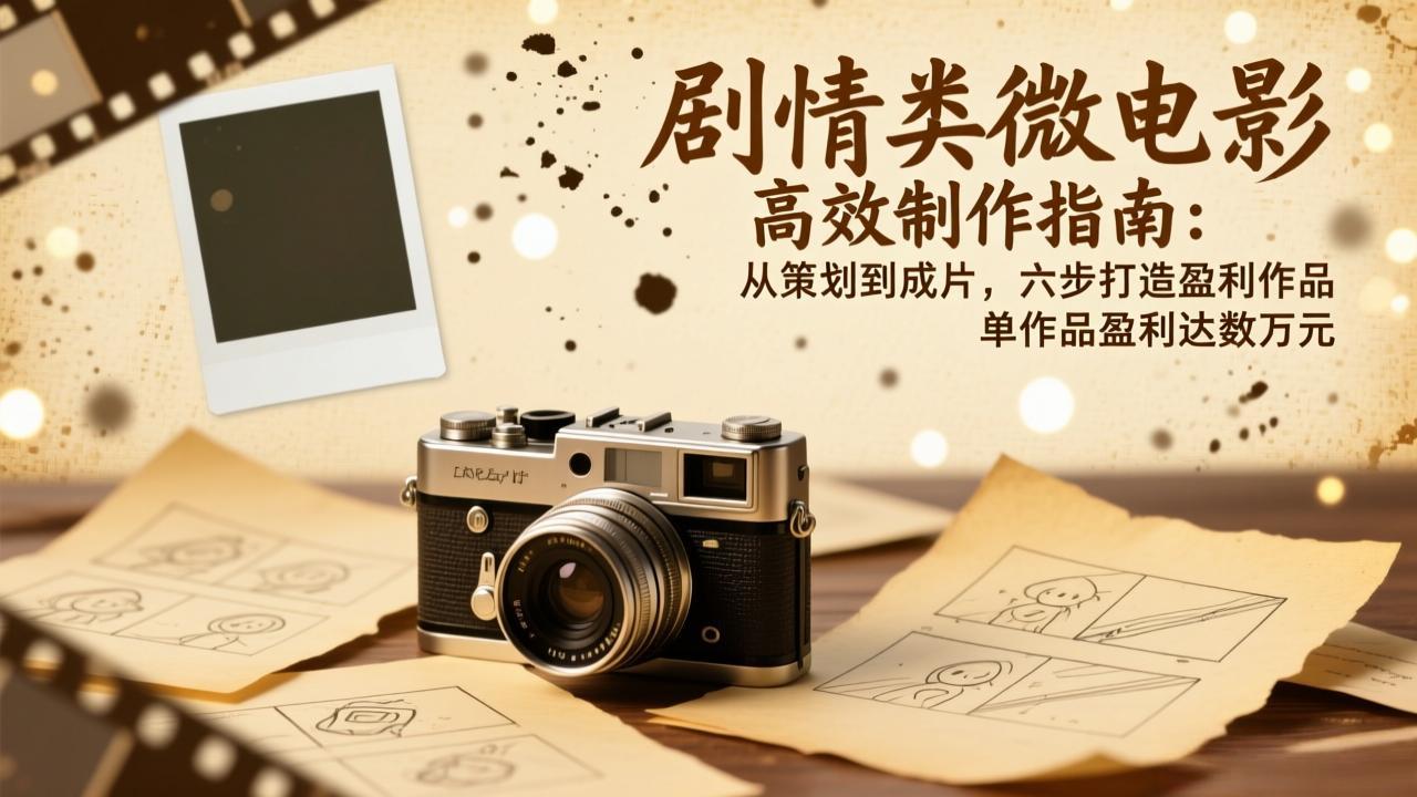 剧情类微电影高效制作指南：从策划到成片，六步打造盈利作品，单作品盈利达数万元-樵渔匹