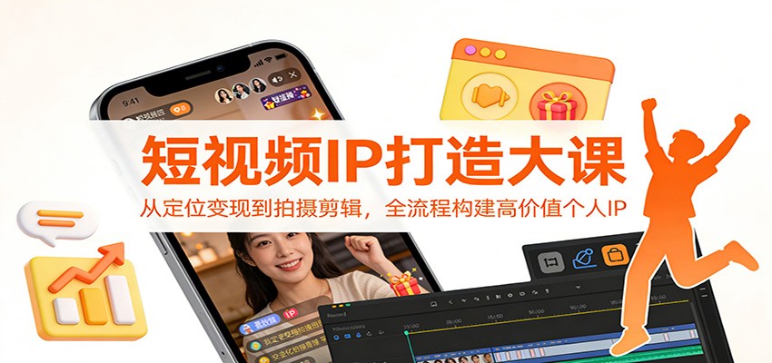 短视频IP打造大课：从定位变现到拍摄剪辑，全流程构建高价值个人IP-樵渔匹