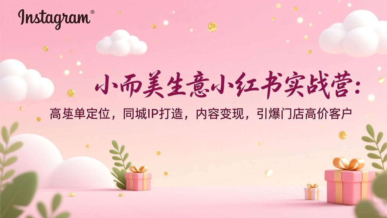 小而美生意小红书实战营：高客单定位，同城IP打造，内容变现，引爆门店高价客户-樵渔匹