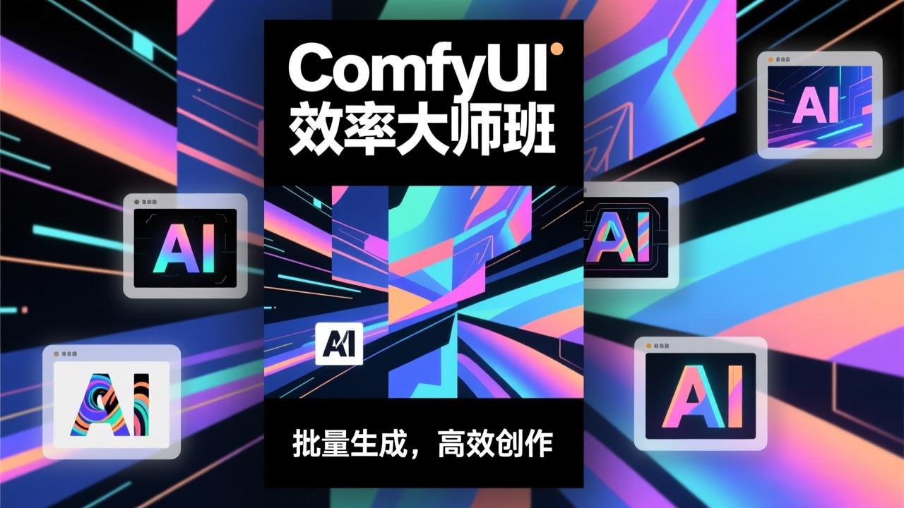 ComfyUI效率大师班：工作流搭建，批量生成，将个人AI出图效率提升5-10倍，月接单收入1-3万-樵渔匹