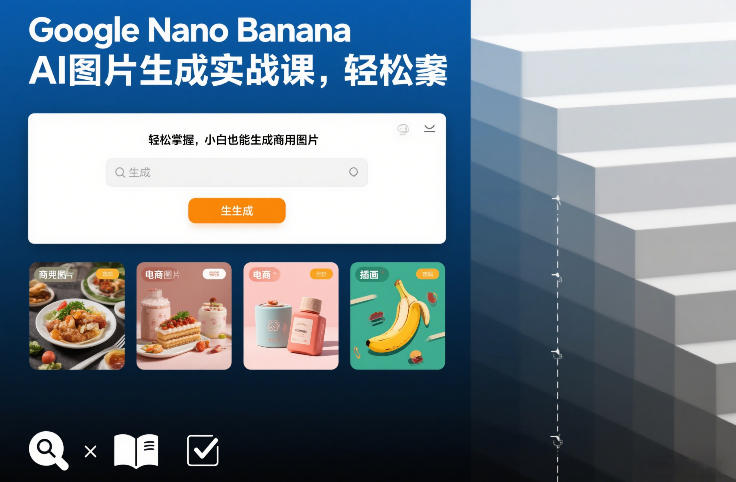 Google Nano Banana AI图片生成实战课，轻松掌握，小白也能生成商用图片-樵渔匹