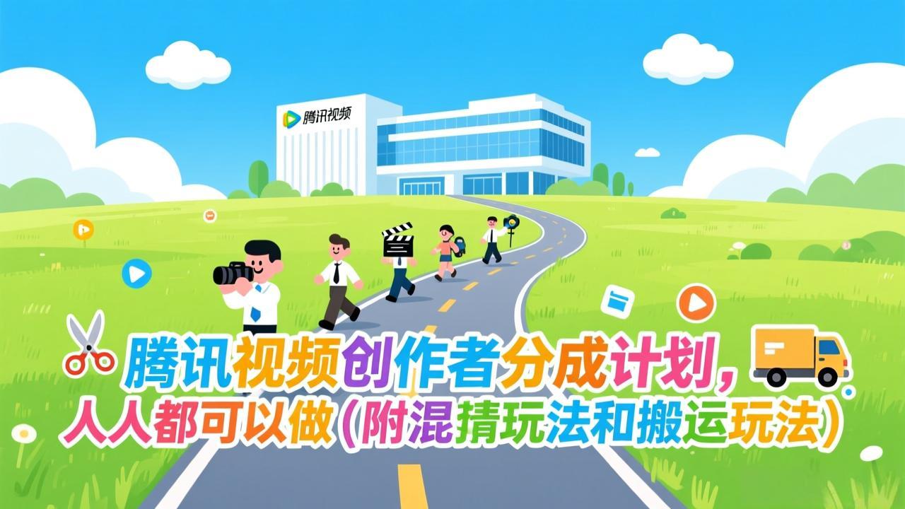 腾讯视频创作者分成计划，人人都可以做(附混剪玩法和搬运玩法-樵渔匹