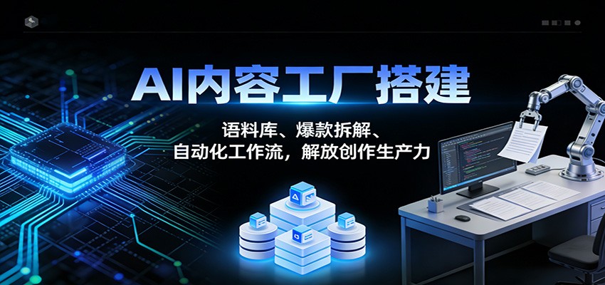 AI内容工厂搭建:语料库、爆款拆解、自动化工作流,解放创作生产力-樵渔匹