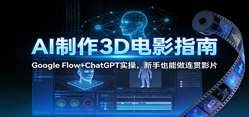AI制作3D电影指南：Google Flow+ChatGPT实操，新手也能做连贯影片-樵渔匹