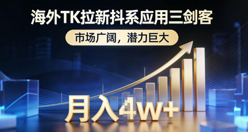 海外TK拉新抖系应用三剑客，市场广阔，潜力巨大，月入1w+-樵渔匹