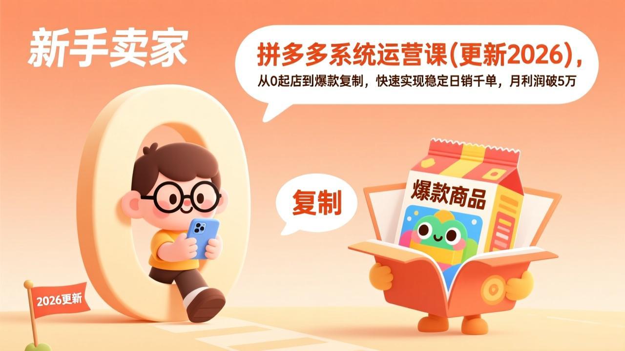 拼多多系统运营课(更新2026-樵渔匹