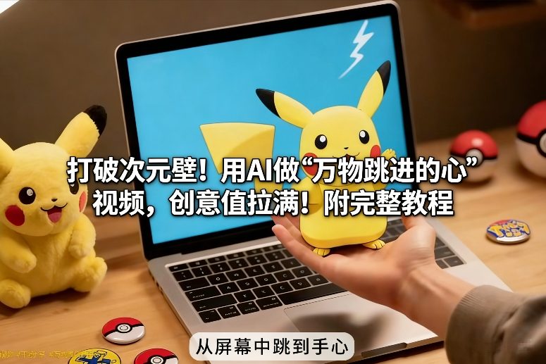 打破次元壁！用AI做【万物跳进手心】视频，创意值拉满！附完整教程-樵渔匹